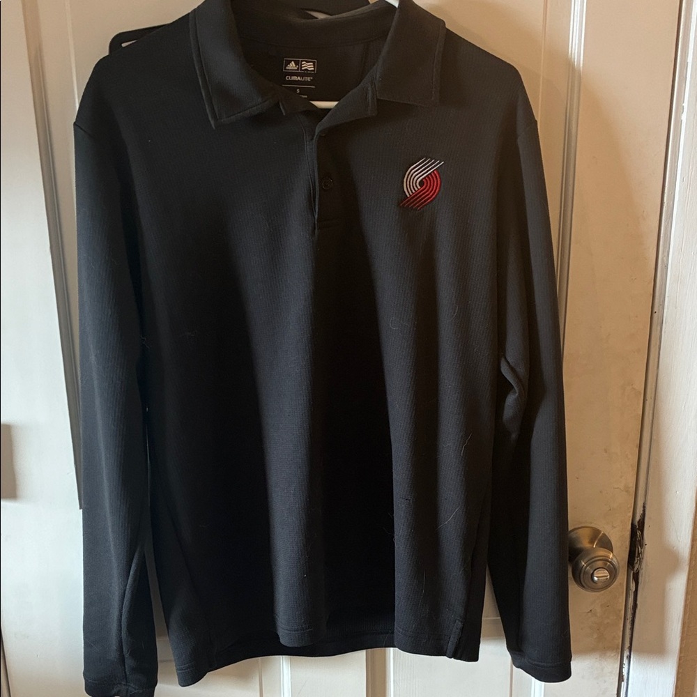 Adidas Black Polo Shirt with Red Logo